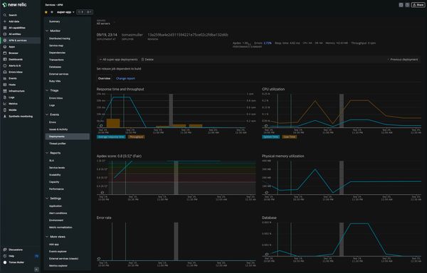 Record and monitor deployments using GitHub Actions and New Relic